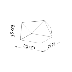 Plafon HEXA 25 czarny SOLLUX SL.0687