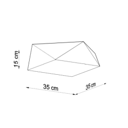 Plafon HEXA 35 biały SOLLUX SL.0689