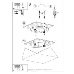 Plafon HEXA 35 biały SOLLUX SL.0689
