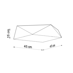 Plafon HEXA 45 biały SOLLUX SL.0692
