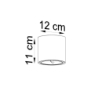 Plafon TIUBE szary SOLLUX SL.0696