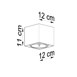 Plafon BLAKE szary SOLLUX SL.0699
