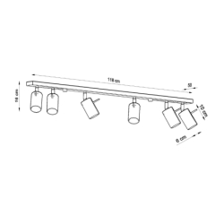 Plafon RING 6L chrom SOLLUX SL.0732