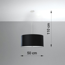 Żyrandol OTTO 50 czarny SOLLUX SL.0744