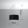 Żyrandol OTTO 50 czarny SOLLUX SL.0744