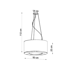 Żyrandol SATURNO 50 biały SOLLUX SL.0747