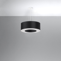Żyrandol SATURNO 50 czarny SOLLUX SL.0748