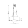 Żyrandol SATURNO SLIM 50 czarny SOLLUX SL.0750