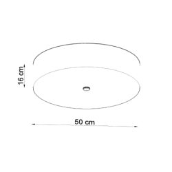 Plafon SKALA 50 czarny SOLLUX SL.0762