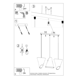 Żyrandol BLUM 3 czarny SOLLUX SL.0772
