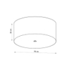 Plafon OTTO 70 czarny SOLLUX SL.0794