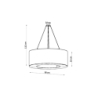 Żyrandol SATURNO 90 biały SOLLUX SL.0795