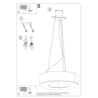 Żyrandol SATURNO 90 biały SOLLUX SL.0795