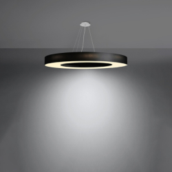 Żyrandol SATURNO SLIM 90 czarny SOLLUX SL.0798