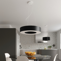 Żyrandol SATURNO SLIM 90 czarny SOLLUX SL.0798