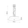 Żyrandol VEGA 70 czarny SOLLUX SL.0820