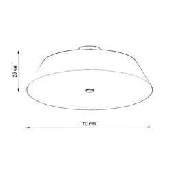 Plafon VEGA 70 biały SOLLUX SL.0821