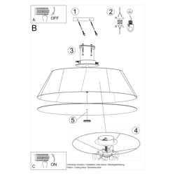 Plafon VEGA 70 biały SOLLUX SL.0821