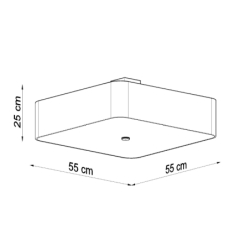 Plafon LOKKO 55 czarny SOLLUX SL.0826