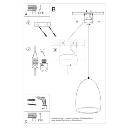 Lampa wisząca ceramiczna BUKANO SOLLUX SL.0842