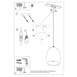 Lampa wisząca ceramiczna FLAWIUSZ SOLLUX SL.0848
