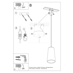 Lampa wisząca ceramiczna GULCAN SOLLUX SL.0849