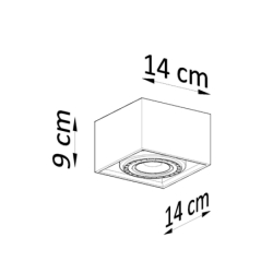Plafon QUATRO 1 beton SOLLUX SL.0883