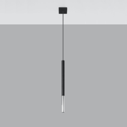 Lampa wisząca MOZAICA 1 czarny/chrom SOLLUX SL.0885
