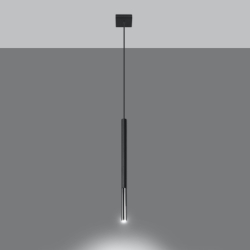 Lampa wisząca MOZAICA 1 czarny/chrom SOLLUX SL.0885