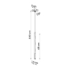 Lampa wisząca MOZAICA 1 czarny/chrom SOLLUX SL.0885