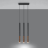 Lampa wisząca MOZAICA 3L czarny/miedź SOLLUX SL.0889