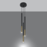 Lampa wisząca MOZAICA 3P czarny/złoto SOLLUX SL.0893