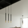 Lampa wisząca MOZAICA 3P czarny/złoto SOLLUX SL.0893