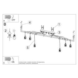 Żyrandol SALAMANCA 6 SOLLUX SL.0896