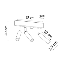 Plafon EYETECH 3 biały SOLLUX SL.0904
