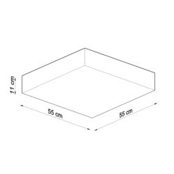 Plafon HORUS 55 czarny SOLLUX SL.0920