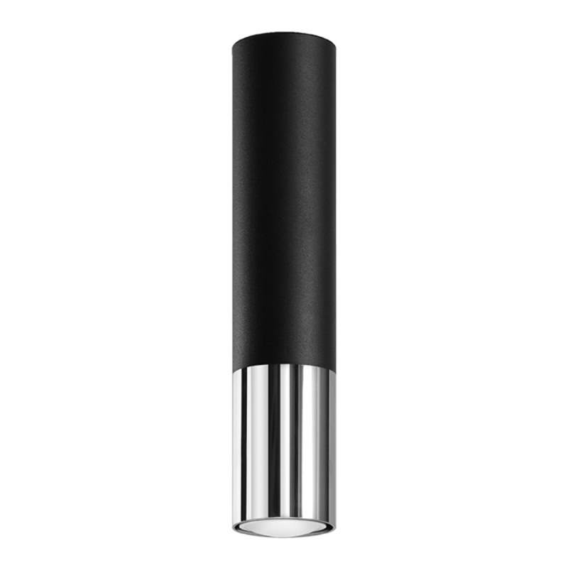 Plafon LOOPEZ czarny/chrom SOLLUX SL.0939