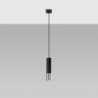 Lampa wisząca LOOPEZ 1 czarny/chrom SOLLUX SL.0940