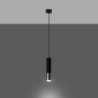 Lampa wisząca LOOPEZ 1 czarny/chrom SOLLUX SL.0940
