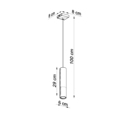 Lampa wisząca LOOPEZ 1 czarny/chrom SOLLUX SL.0940