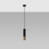 Lampa wisząca LOOPEZ 1 czarny/miedź SOLLUX SL.0946