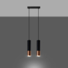 Lampa wisząca LOOPEZ 2 czarny/miedź SOLLUX SL.0947