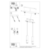Lampa wisząca LOOPEZ 2 czarny/miedź SOLLUX SL.0947