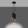 Lampa wisząca LOOPEZ 3P czarny/miedź SOLLUX SL.0949