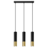 Lampa wisząca LOOPEZ 3L czarny/złoty SOLLUX SL.0954