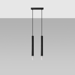 Lampa wisząca WEZYR 2 czarna SOLLUX SL.0961
