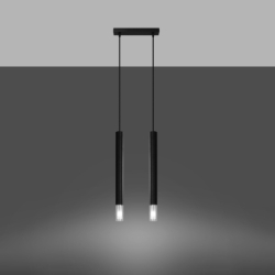 Lampa wisząca WEZYR 2 czarna SOLLUX SL.0961