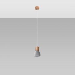 Lampa wisząca QUBIC szara SOLLUX SL.0964