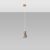 Lampa wisząca QUBIC szara SOLLUX SL.0964