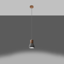 Lampa wisząca QUBIC szara SOLLUX SL.0964